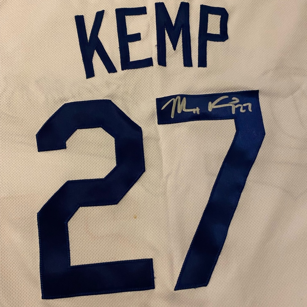 Authentic Matt Kemp Signed and GameWorn Dodgers Jersey Collectible
